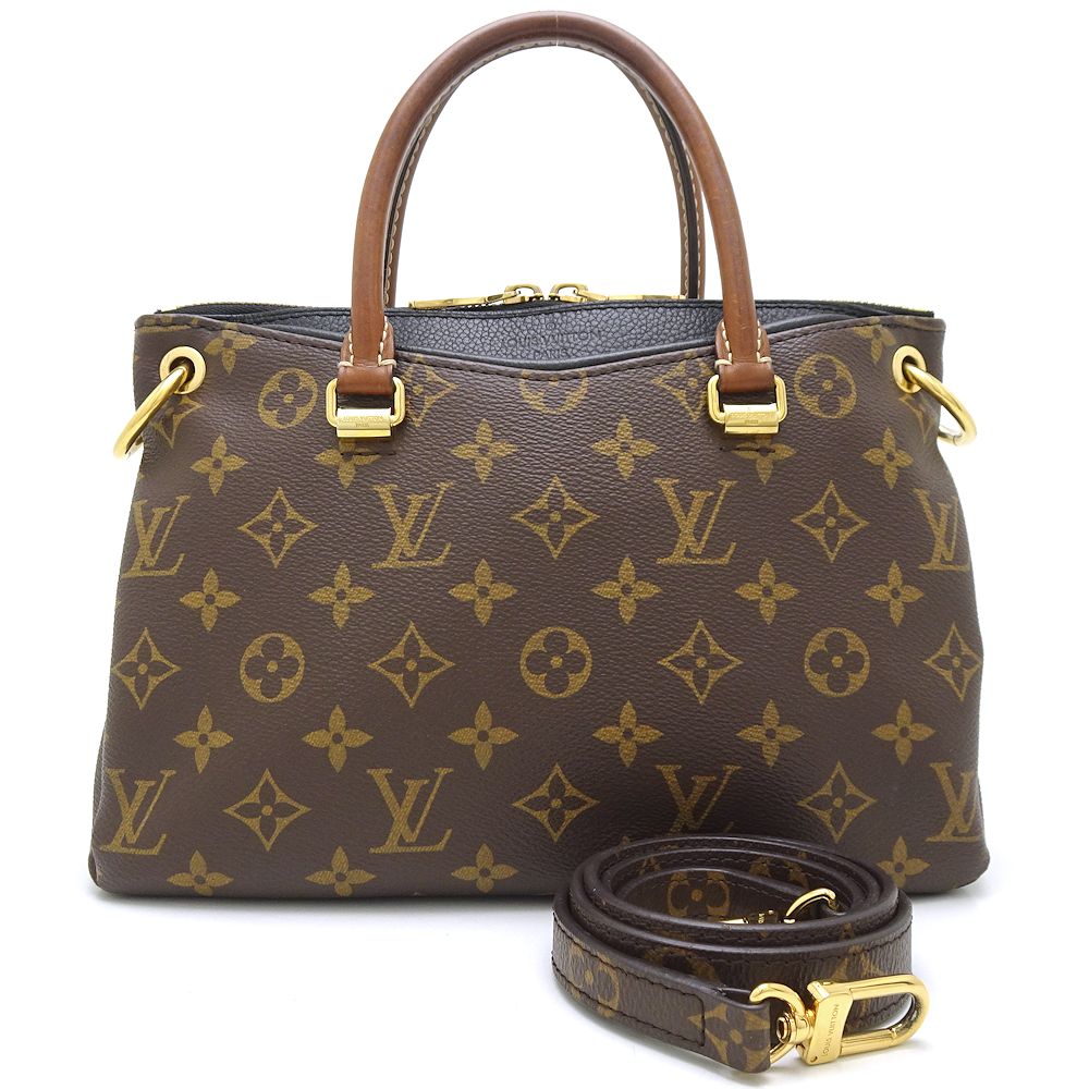 Louis Vuitton Monogram Pallas BB 2Way Bag Brown Black Noir
