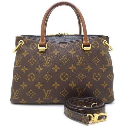 Louis Vuitton Monogram Pallas BB 2Way Bag Brown Black Noir
