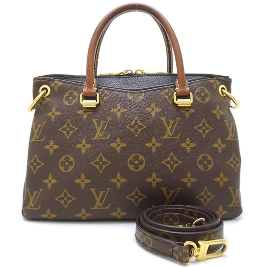 Louis Vuitton Monogram Pallas BB 2Way Bag Brown Black Noir