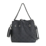 Louis Vuitton Mahina Bella 2 Way Shoulder Hand Bag Leather Noir