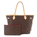 Louis Vuitton Monogram Neverfull MM Tote Bag Brown Series RFID Neverfull MM