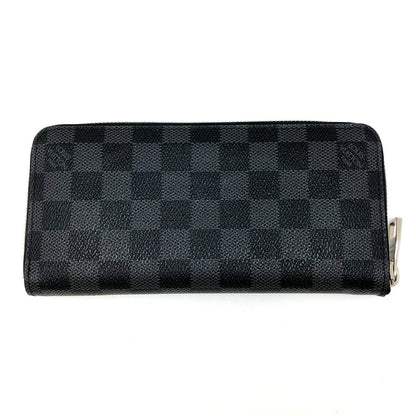 Louis Vuitton Long Wallet Zippy Wallet Vertical Damier Graphite Black