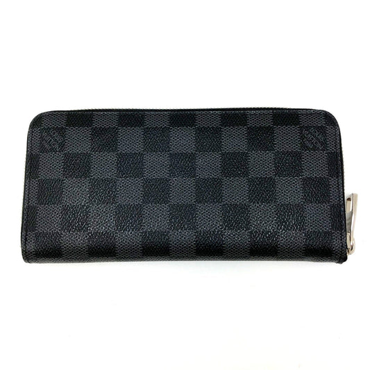 Louis Vuitton Long Wallet Zippy Wallet Vertical Damier Graphite Black