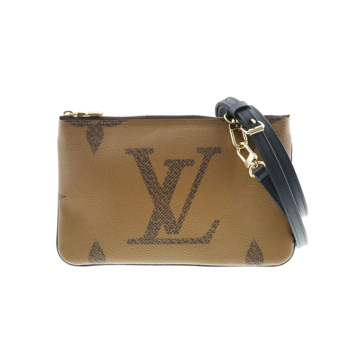 Louis Vuitton Pochette Double Zip Bag Shoulder Bag Reverse Monogram