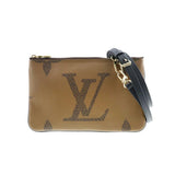 Louis Vuitton Pochette Double Zip Bag Shoulder Bag Reverse Monogram