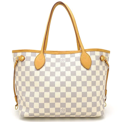Louis Vuitton Neverfull PM Damier Azur Tote Bag White