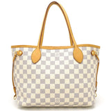 Louis Vuitton Neverfull PM Damier Azur Tote Bag White