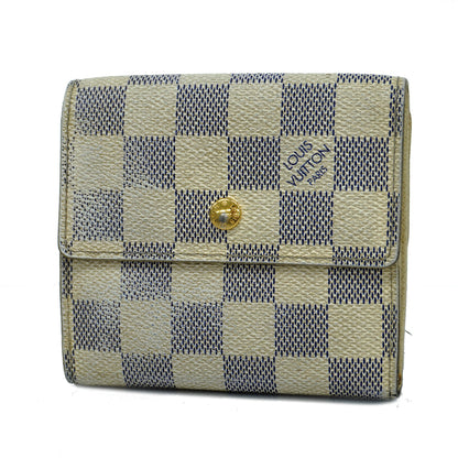 Louis Vuitton Trifold Wallet Damier Azur Portefeuille Elyse