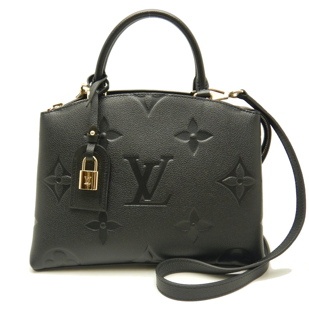 Louis Vuitton Petit Palais PM Monogram Implant Handbag Black
