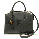 Louis Vuitton Petit Palais PM Monogram Implant Handbag Black