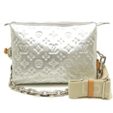 Louis Vuitton Coussin PM Lambskin Leather Shoulder Bag Silver