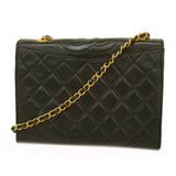 Chanel Shoulder Bag Matelasse Chain Lambskin Black