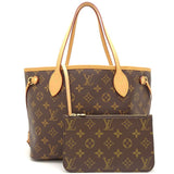 Louis Vuitton Monogram Neverfull PM Tote Bag Brown