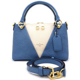 Louis Vuitton V Tote BB Shoulder Bag Implant Blue