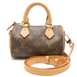 Louis Vuitton Monogram Speedy Crossbody Shoulder Bag Brown