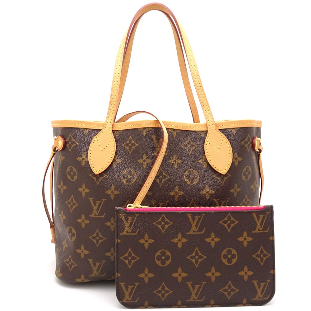 Louis Vuitton Monogram Neverfull PM Tote Bag Brown