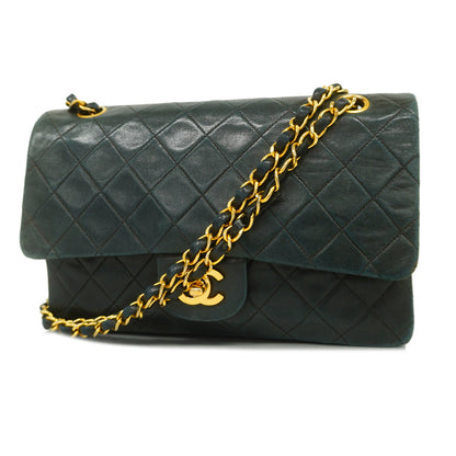 Chanel Shoulder Bag Matelasse Chain Lambskin Black