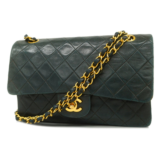 Chanel Shoulder Bag Matelasse Chain Lambskin Black
