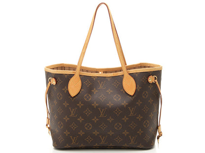 Louis Vuitton Neverfull PM Handbag Tote Bag Monogram Brown