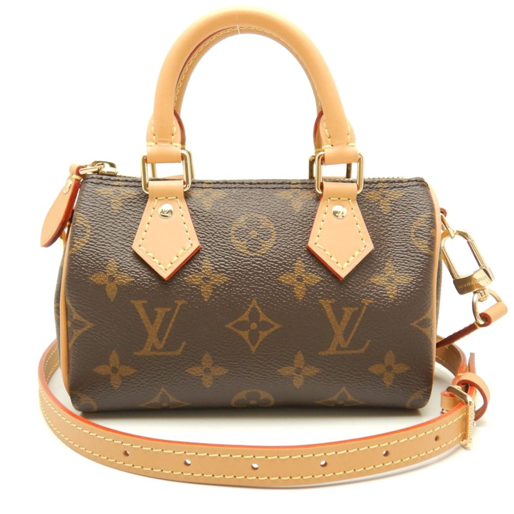 Louis Vuitton Monogram Nano Speedy Handbag Brown
