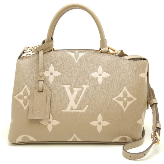Louis Vuitton Petit Palais PM Handbag Bicolor Tourtrell Creme