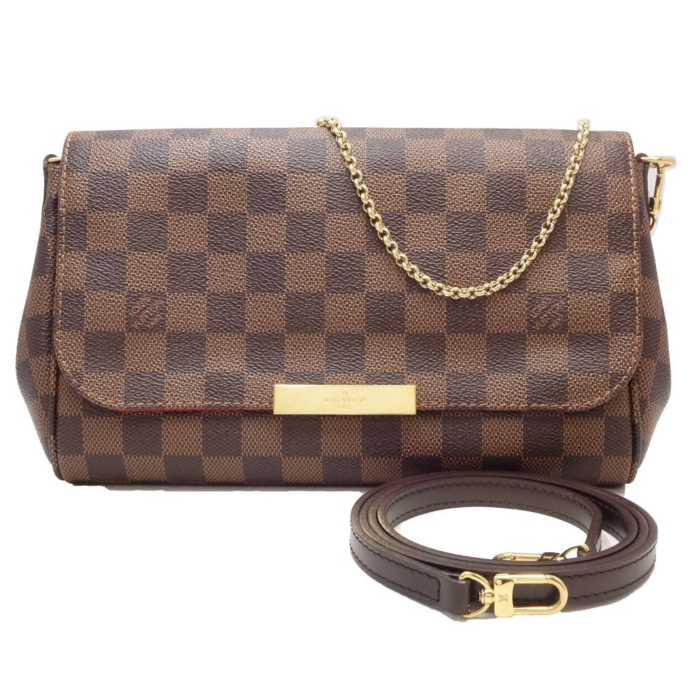 Louis Vuitton Damier Favorite MM Shoulder Bag Ebene