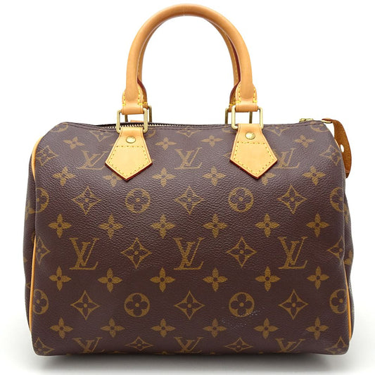 Louis Vuitton Monogram Speedy 25 Handbag Brown