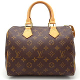 Louis Vuitton Monogram Speedy 25 Handbag Brown