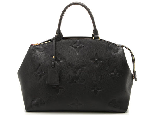 Louis Vuitton Grand Palais MM Handbag Monogram Emplant Noir