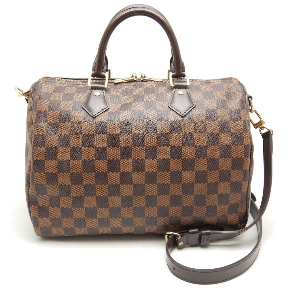 Louis Vuitton Damier Speedy Bandouliere 30 Handbag Brown