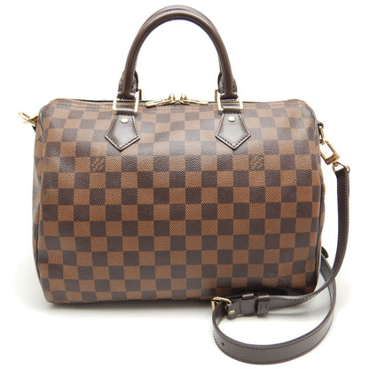 Louis Vuitton Damier Speedy Bandouliere 30 Handbag Brown