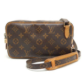 Louis Vuitton Monogram Marly Bandouliere Crossbody Shoulder Bag Brown