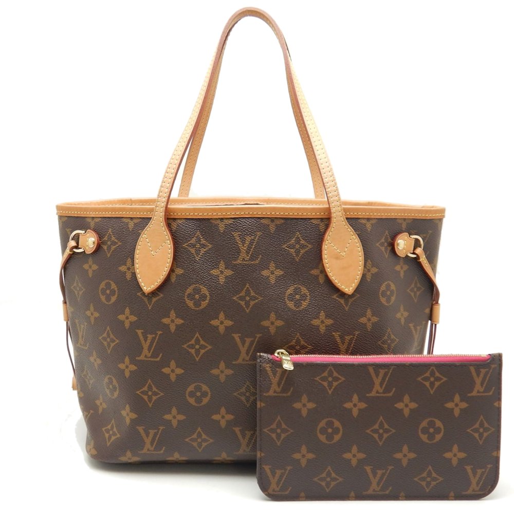 Louis Vuitton Monogram Neverfull PM Tote Bag Pivoine