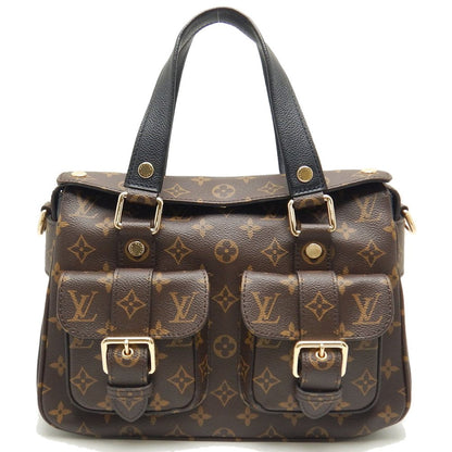 Louis Vuitton Monogram Manhattan Handbag Brown Noir