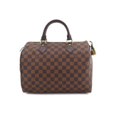 Louis Vuitton Damier Speedy 30 Hand Bag Ebene Brown Gold Hardware