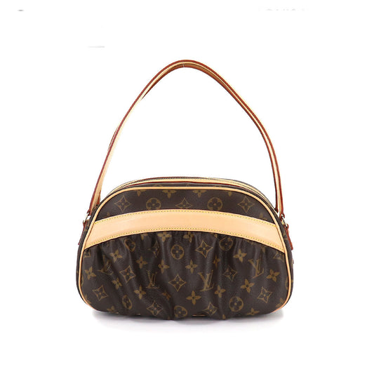Louis Vuitton Monogram Clara Hand Bag Brown Gold Metal Fittings