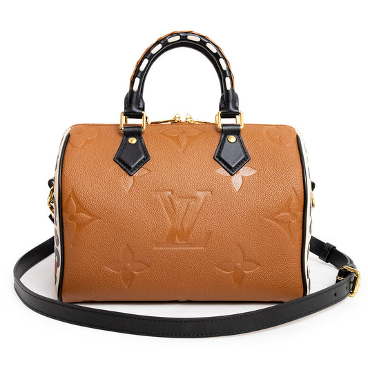 Louis Vuitton Speedy Bandouliere 25 Wild At Heart Shoulder Bag Diagonal Monogram Implant Leather
