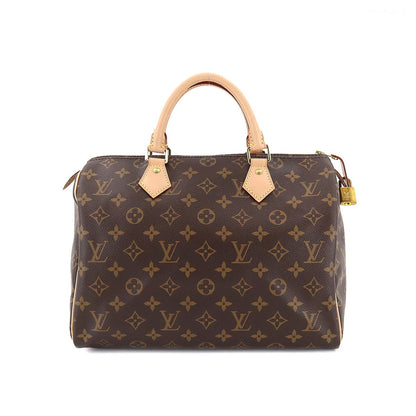 Louis Vuitton Monogram Speedy 30 Hand Bag Brown RFID Gold Hardware