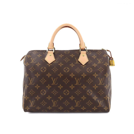 Louis Vuitton Monogram Speedy 30 Hand Bag Brown RFID Gold Hardware