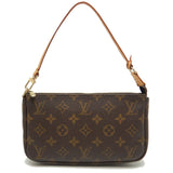 Louis Vuitton Monogram Pochette Handbag Accessory Pouch Brown