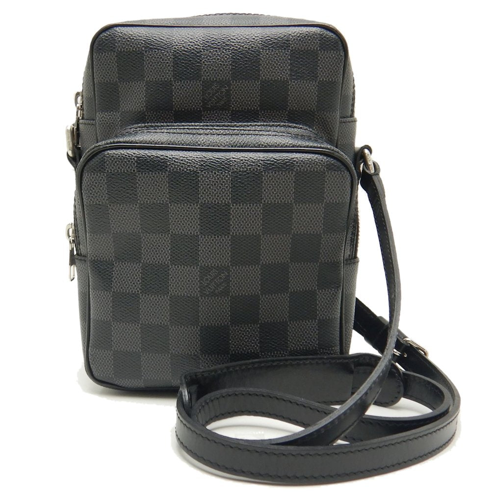 Louis Vuitton Damier Graphite Rem Shoulder Bag Black