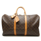 Louis Vuitton Monogram Keepall 50 Boston Bag Brown