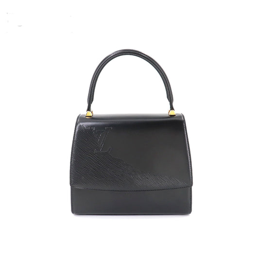 Louis Vuitton Opera Athens Hand Bag Leather Noir Black Gold Metal Fittings