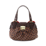 Louis Vuitton Damier Sistina PM Shoulder Bag Ebene Gold Metal Fittings