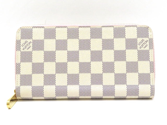 Louis Vuitton Wallet Zippy Wallet Damier Azur Rose Ballerine