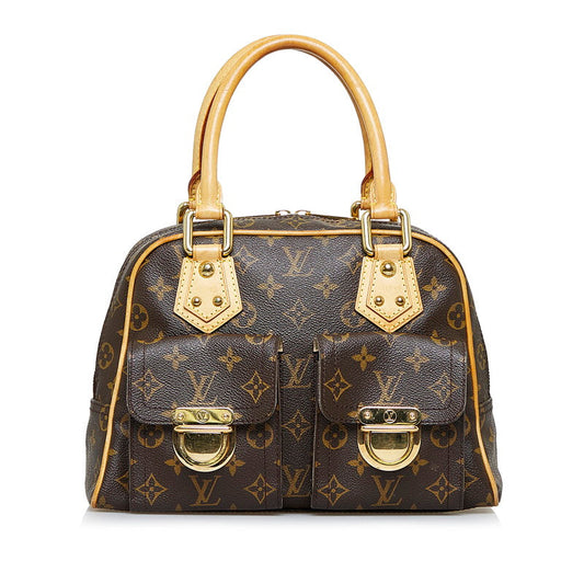 Louis Vuitton Monogram Manhattan PM Handbag Brown