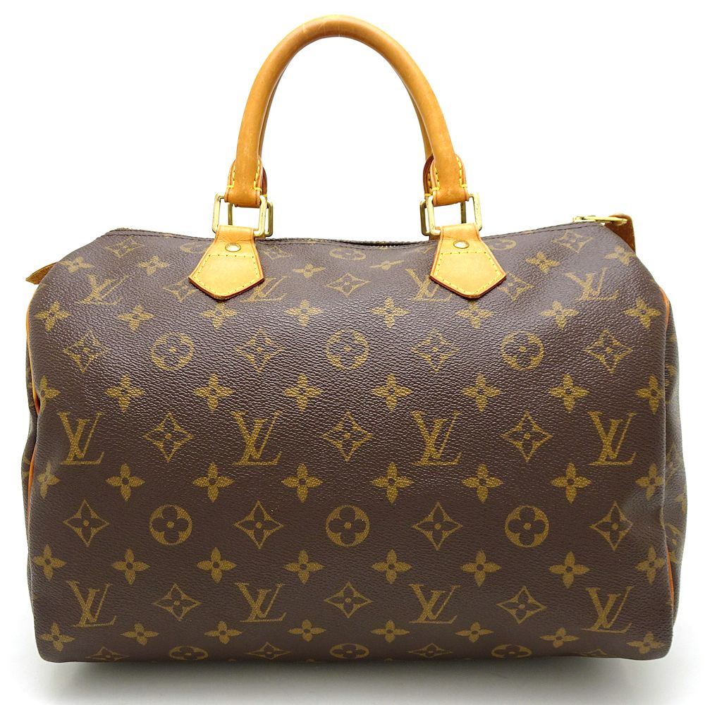 Louis Vuitton Monogram Speedy 30 Handbag Brown