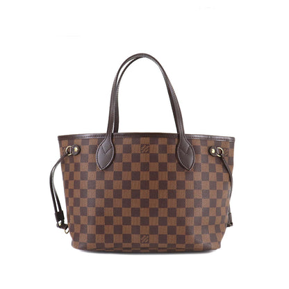 Louis Vuitton Damier Neverfull PM Tote Bag Ebene Brown