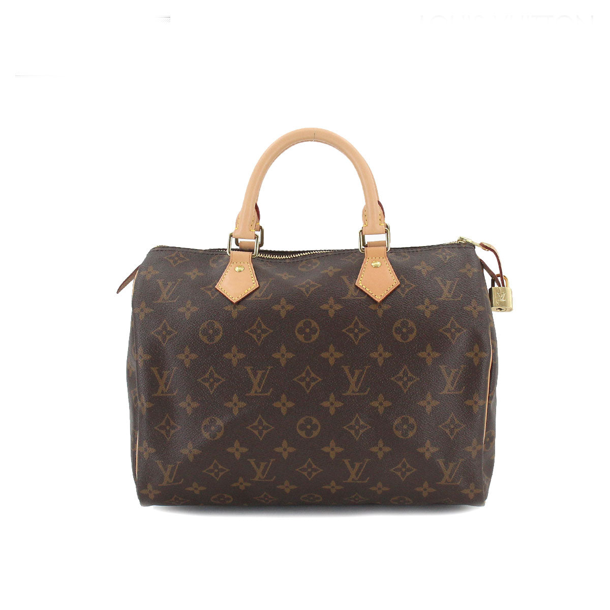Louis Vuitton Monogram Speedy 30 Hand Bag Brown RFID Gold Hardware