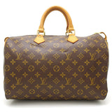 Louis Vuitton Monogram Speedy 35 Handbag Brown